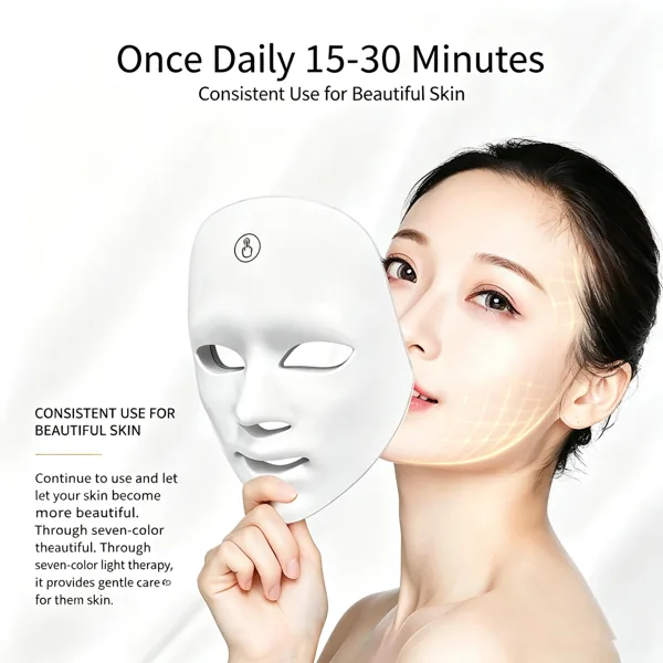 7-colour LED face and neck mask (listing 7506)