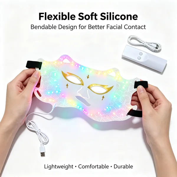 Wireless silicone LED face and neck mask (listing 0694)