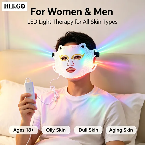 Wireless silicone LED face and neck mask (listing 6323)