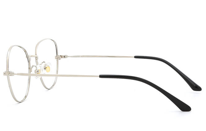 Glasseslit Claudie Titanium Rectangle Eyeglasses C5, Silver frame, view 5