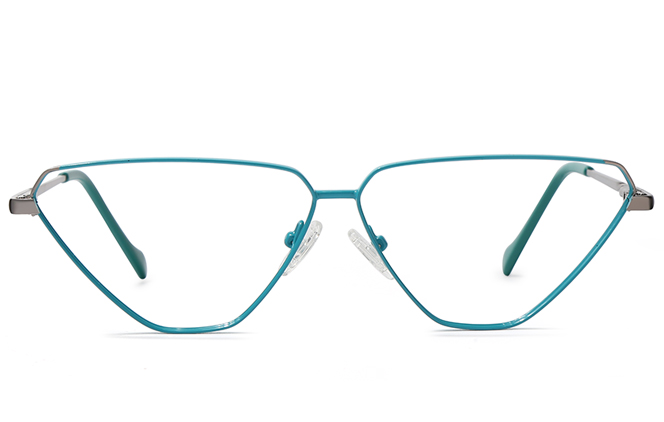 Glasseslit 100266 Spring Hinges Cateye Eyeglasses C5, Blue frame, view 4