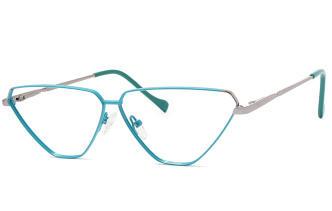 Glasseslit 100266 Spring Hinges Cateye Eyeglasses C5, Blue frame