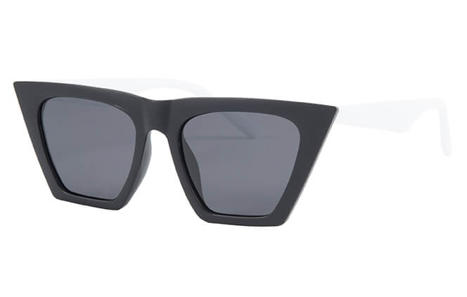 Glasseslit 100276 Cateyte Sunglasses black and white, Black frame