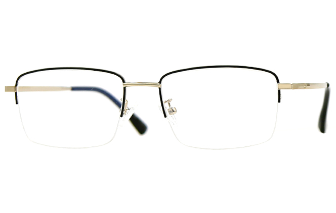 Glasseslit 100294 Rectangle Eyeglasses C2, Black frame