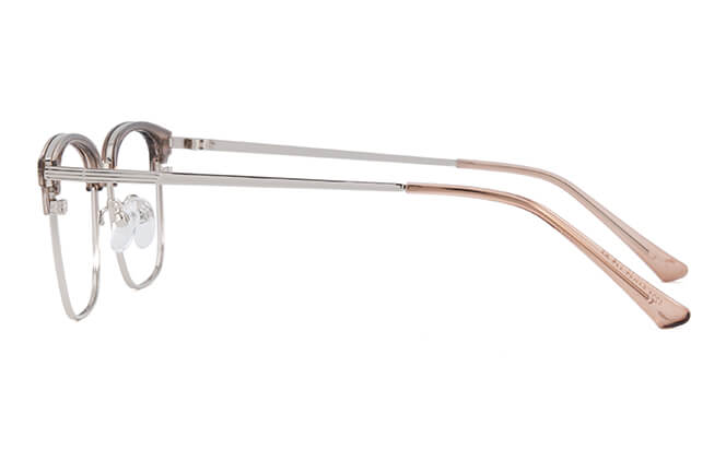 Glasseslit 100302 Browline Eyeglasses C6, Brown frame, view 5