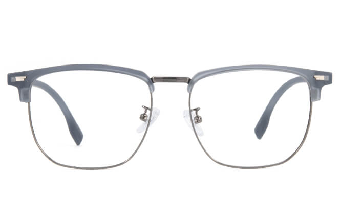 Glasseslit 100303 Browline Eyeglasses C4, Grey frame, view 4