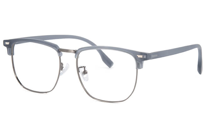 Glasseslit 100303 Browline Eyeglasses C4, Grey frame