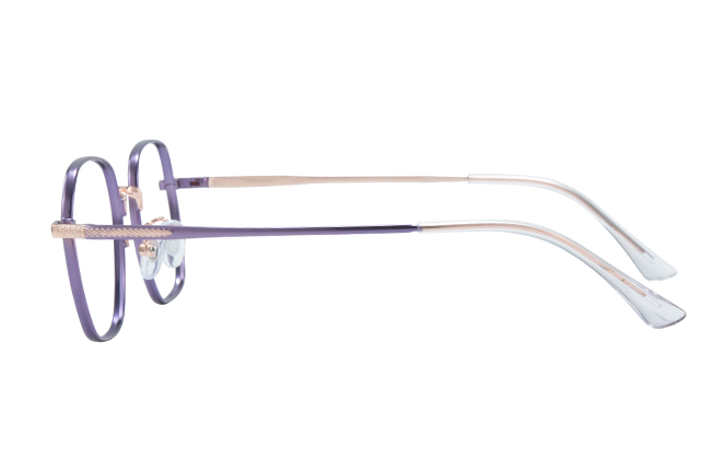 Glasseslit 100313 Geometric Eyeglasses C3, Purple frame, view 5