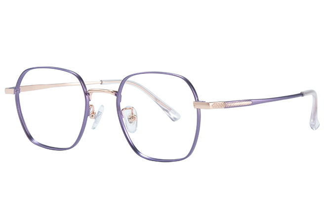 Glasseslit 100313 Geometric Eyeglasses C3, Purple frame