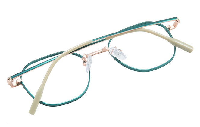 Glasseslit 100314 Geometric Eyeglasses C2, Gold frame, view 3