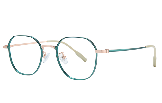 Glasseslit 100314 Geometric Eyeglasses C2, Gold frame
