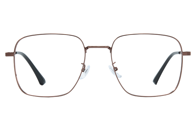 Glasseslit 100316 Square Spring Hinge Eyeglasses bronze, Bronze frame, view 4
