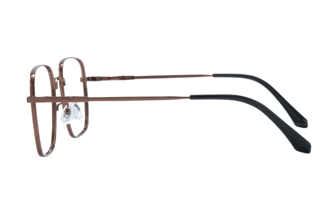 Glasseslit 100316 Square Spring Hinge Eyeglasses bronze, Bronze frame, view 5