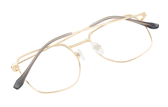 Glasseslit 100320 Square Eyeglasses C161, Gold frame, view 3