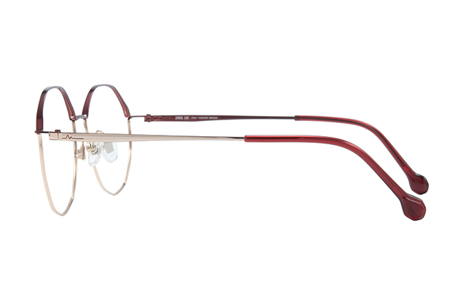 Glasseslit 100327 Geometric Eyeglasses C02, Red frame, view 5
