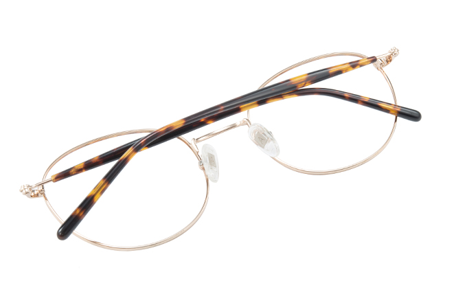 Glasseslit 100329 Round Eyeglasses C10, Tortoiseshell frame, view 3