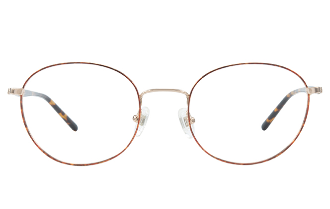 Glasseslit 100329 Round Eyeglasses C10, Tortoiseshell frame, view 4