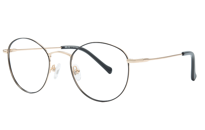 Glasseslit 100332 Round Eyeglasses C19, Black frame