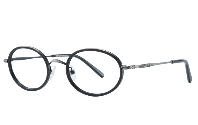 Glasseslit 100335 Oval Eyeglasses C1, Black frame