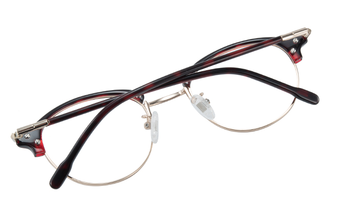 Glasseslit 100337 Browline Eyeglasses C23, Floral frame, view 3