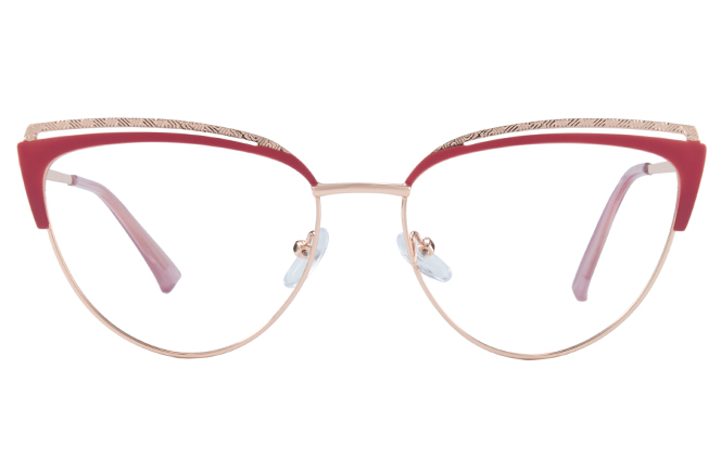 Glasseslit 100341 Cateye Spring Hinge Eyeglasses rosegold, Rose Gold frame, view 4