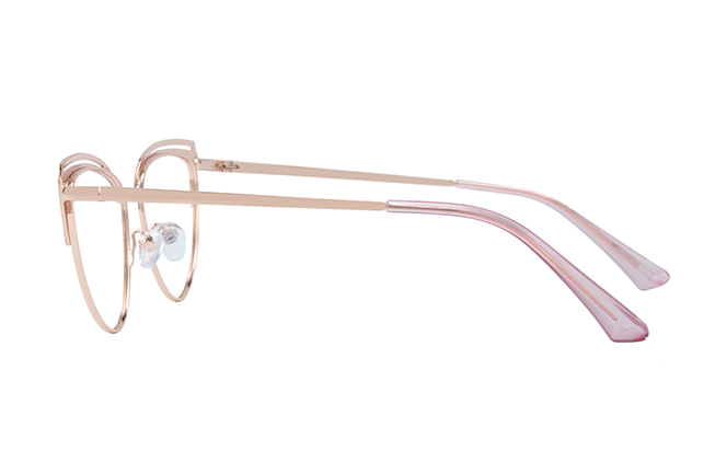 Glasseslit 100341 Cateye Spring Hinge Eyeglasses rosegold, Rose Gold frame, view 5
