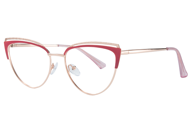 Glasseslit 100341 Cateye Spring Hinge Eyeglasses rosegold