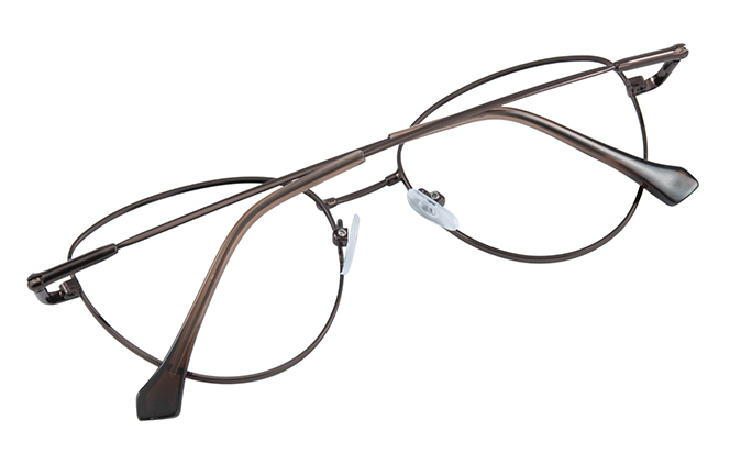Glasseslit 100346 Cateye Spring Hinge Eyeglasses C2, Grey frame, view 3