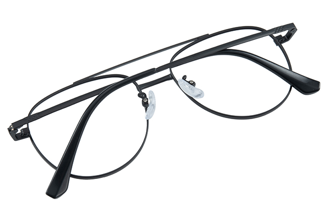 Glasseslit 100352 Aviator Eyeglasses C1, Black frame, view 3