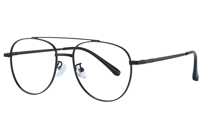 Glasseslit 100352 Aviator Eyeglasses C1, Black frame