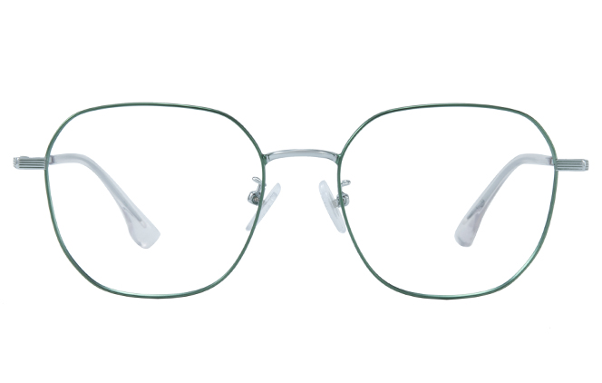 Glasseslit 100353 Geometric Eyeglasses C6, Silver frame, view 4