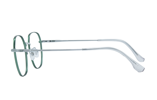 Glasseslit 100353 Geometric Eyeglasses C6, Silver frame, view 5
