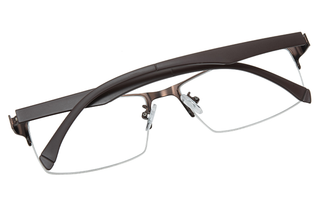 Glasseslit 100360 Rectangle Eyeglasses amber, Amber frame, view 3