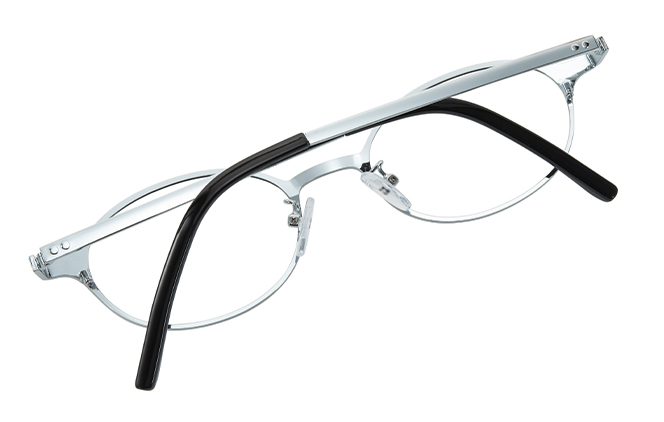 Glasseslit 100365 Oval Eyeglasses C1, Silver frame, view 3