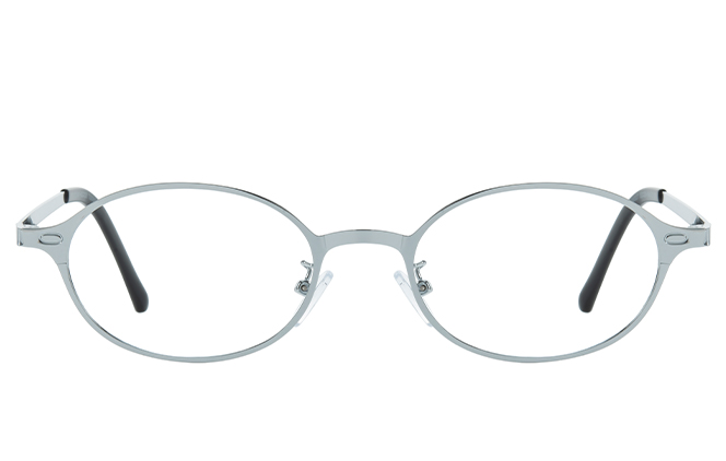 Glasseslit 100365 Oval Eyeglasses C1, Silver frame, view 4