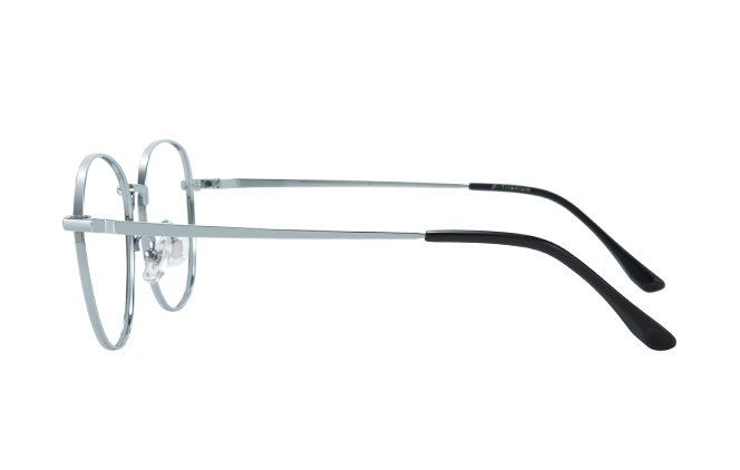 Glasseslit 100366 Round Titanium Eyeglasses C2, Silver frame, view 5
