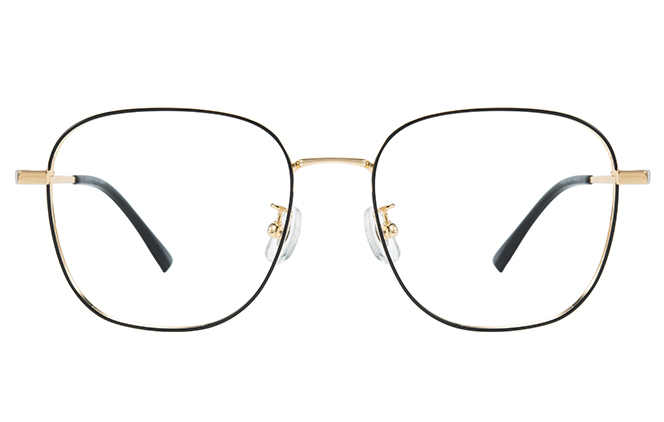 Glasseslit 100367 Square Titanium Eyeglasses C4, Black frame, view 4