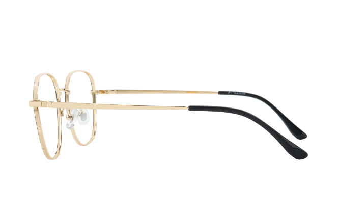 Glasseslit 100367 Square Titanium Eyeglasses C4, Black frame, view 5