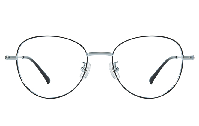 Glasseslit 100368 Cateye Titanium Eyeglasses C5, Silver frame, view 4