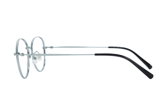 Glasseslit 100368 Cateye Titanium Eyeglasses C5, Silver frame, view 5