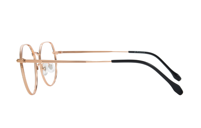 Glasseslit 100371 Geometric Titanium Eyeglasses C4, Rose Gold frame, view 5