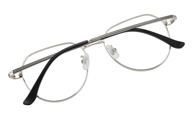 Glasseslit 100372 Geometric Titanium Eyeglasses C3, Black frame, view 3