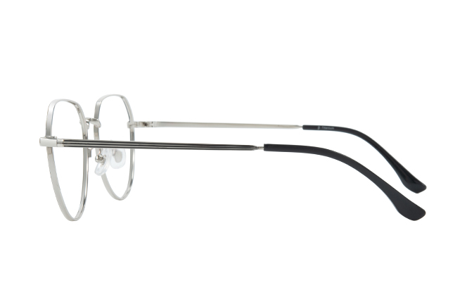 Glasseslit 100372 Geometric Titanium Eyeglasses C3, Black frame, view 5