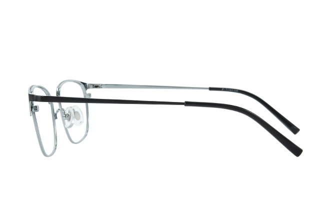 Glasseslit 100381 Browline Titanium Eyeglasses C3, Silver frame, view 5
