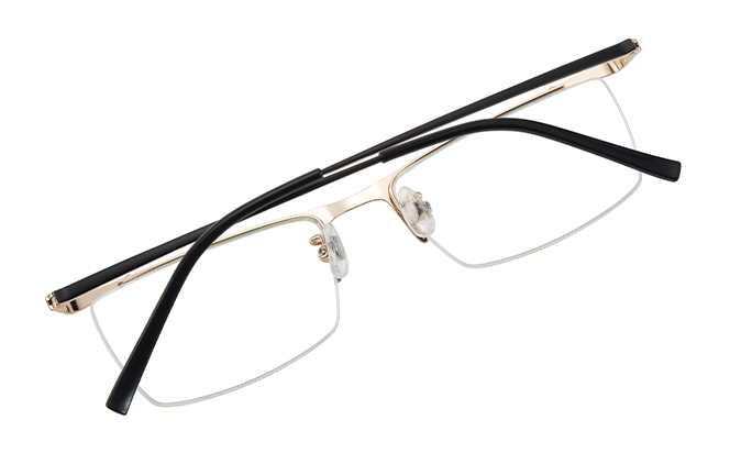 Glasseslit 100382 Browline Titanium Eyeglasses C4, browline shape, view 3