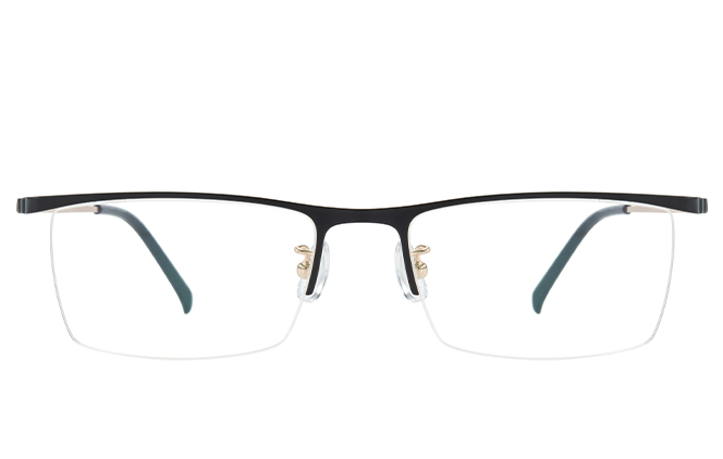 Glasseslit 100382 Browline Titanium Eyeglasses C4, browline shape, view 4