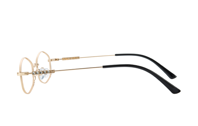 Glasseslit 100383 Geometric Eyeglasses C1, Gold frame, view 5