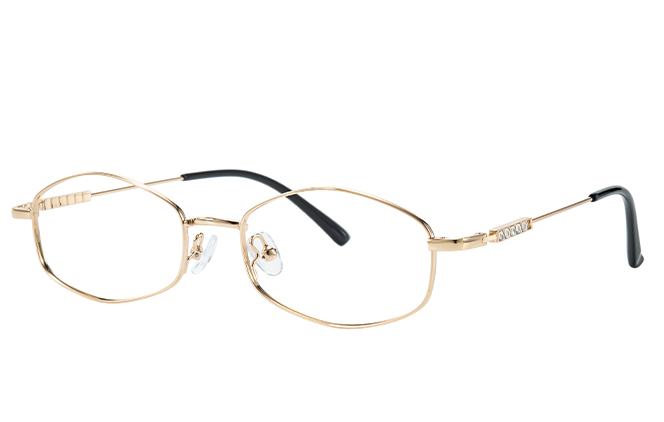 Glasseslit 100383 Geometric Eyeglasses C1, Gold frame