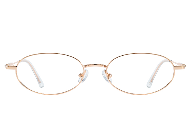 Glasseslit 100384 Oval Eyeglasses C4, Rose Gold frame, view 4