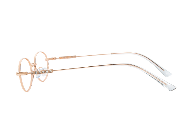 Glasseslit 100384 Oval Eyeglasses C4, Rose Gold frame, view 5